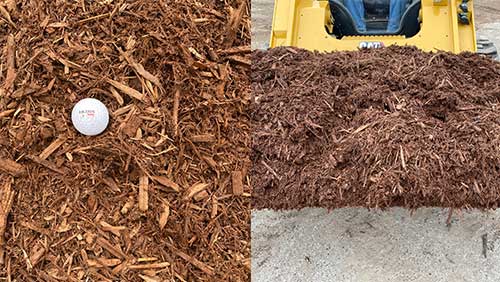 Brown Stained Wood Mulch