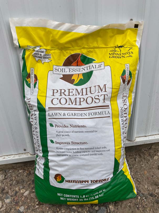 premium organic compost bagged